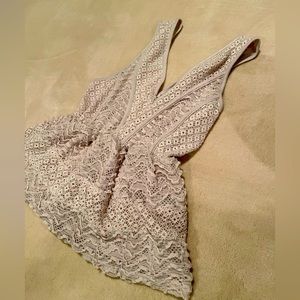 Cliche’ Peplum Lace Top